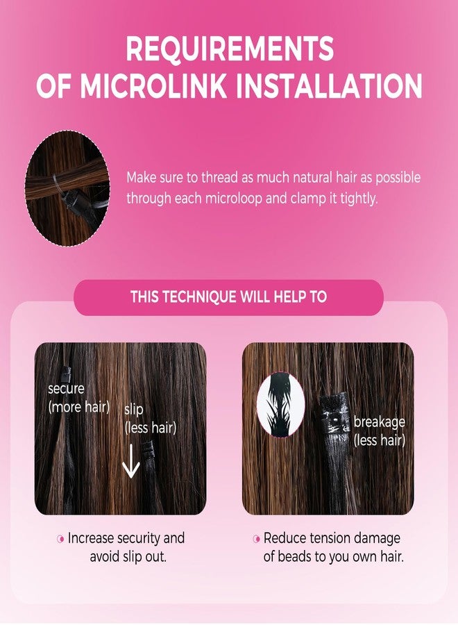 لاشي وصلات شعر لاشي مايكرو لينك، شعر بشري طبيعي أسود، 18 بوصة، ياكي مستقيم، خرز دقيق، 50 غرام، 50 قطعة، حلقات دقيقة، شعر بشري غير مرئي للنساء - Image 5